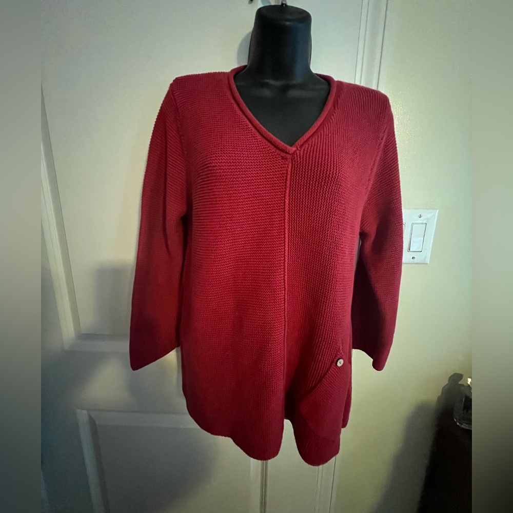 Habitat Vibrant Red Knit Top